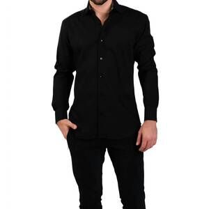 NEW MASUTTO york/18 long sleeve button shirt in black